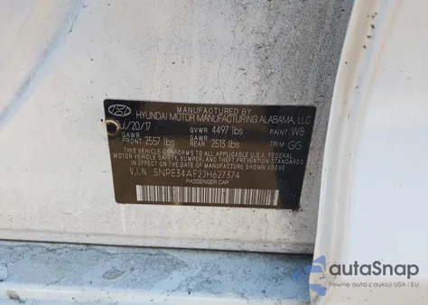 2018 Hyundai Sonata Sel from USA, damaged, VIN 5NPE34AF2JH627374